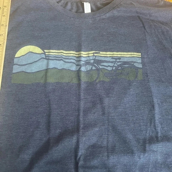 Long sleeve heather blue top - Picture 2 of 5